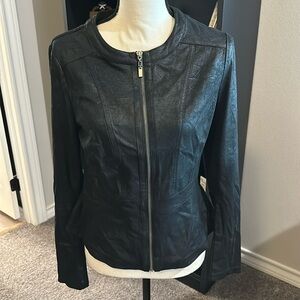 Ultra suede zip up jacket